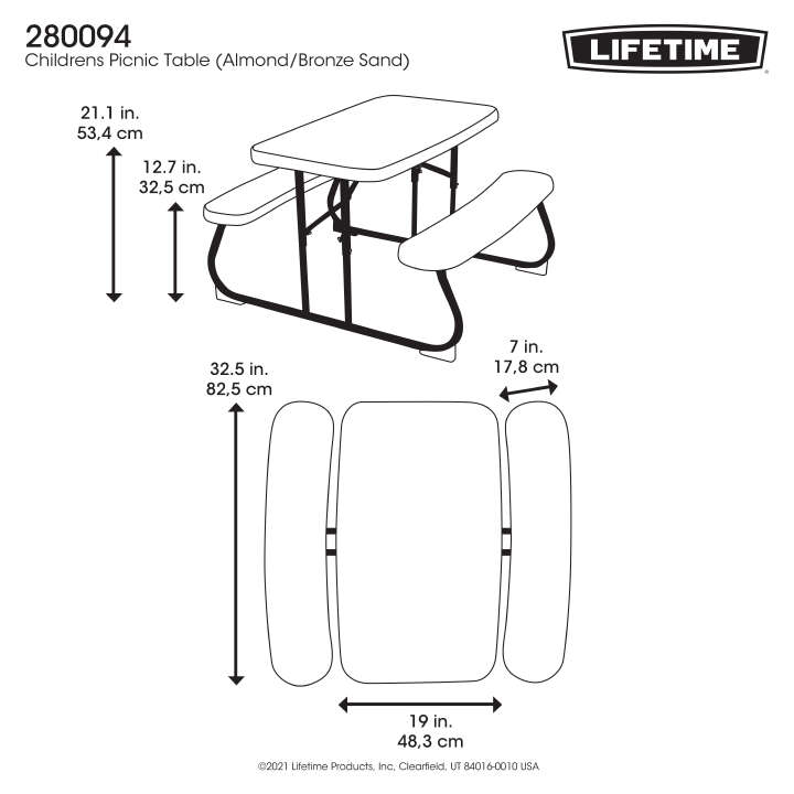 LIFETIME Kinder Picknickgarnitur